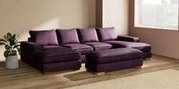 Large - U Shaped Double Chaise with Footstool