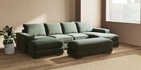 Large - U Shaped Double Chaise with Footstool