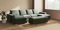 Large - U Shaped Double Chaise with Footstool