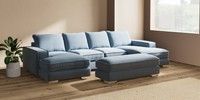 Large - U Shaped Double Chaise with Footstool