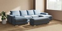 Large - U Shaped Double Chaise with Footstool