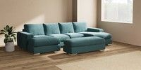 Large - U Shaped Double Chaise with Footstool
