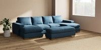 Large - U Shaped Double Chaise with Footstool