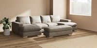 Large - U Shaped Double Chaise with Footstool