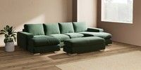 Large - U Shaped Double Chaise with Footstool
