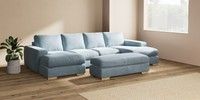 Large - U Shaped Double Chaise with Footstool