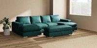 Large - U Shaped Double Chaise with Footstool