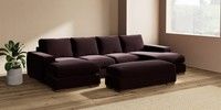 Large - U Shaped Double Chaise with Footstool