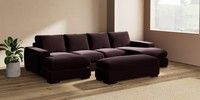 Large - U Shaped Double Chaise with Footstool