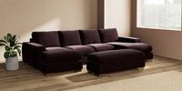 Large - U Shaped Double Chaise with Footstool