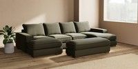 Large - U Shaped Double Chaise with Footstool