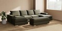 Large - U Shaped Double Chaise with Footstool