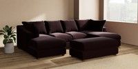 Large - U Shaped Double Chaise with Footstool