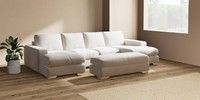 Large - U Shaped Double Chaise with Footstool