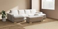 Large - U Shaped Double Chaise with Footstool