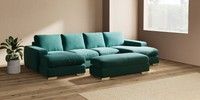 Large - U Shaped Double Chaise with Footstool