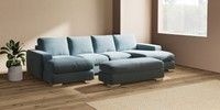 Large - U Shaped Double Chaise with Footstool