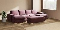 Large - U Shaped Double Chaise with Footstool