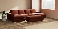 Large - U Shaped Double Chaise with Footstool