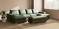 Large - U Shaped Double Chaise with Footstool