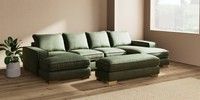 Large - U Shaped Double Chaise with Footstool