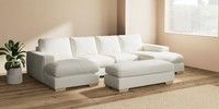 Large - U Shaped Double Chaise with Footstool
