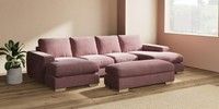 Large - U Shaped Double Chaise with Footstool