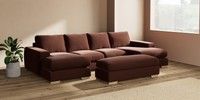 Large - U Shaped Double Chaise with Footstool