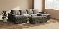 Large - U Shaped Double Chaise with Footstool