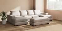 Large - U Shaped Double Chaise with Footstool