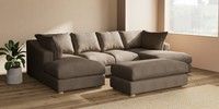 Large - U Shaped Double Chaise with Footstool