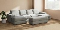 Large - U Shaped Double Chaise with Footstool