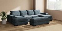 Large - U Shaped Double Chaise with Footstool