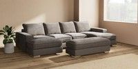 Large - U Shaped Double Chaise with Footstool