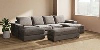 Large - U Shaped Double Chaise with Footstool