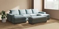 Large - U Shaped Double Chaise with Footstool