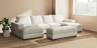 Large - U Shaped Double Chaise with Footstool