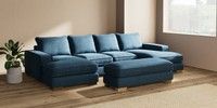 Large - U Shaped Double Chaise with Footstool