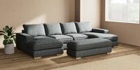 Large - U Shaped Double Chaise with Footstool