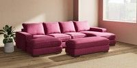 Large - U Shaped Double Chaise with Footstool
