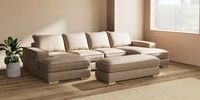 Large - U Shaped Double Chaise with Footstool
