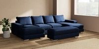 Large - U Shaped Double Chaise with Footstool