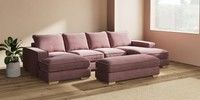Large - U Shaped Double Chaise with Footstool
