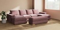 Large - U Shaped Double Chaise with Footstool