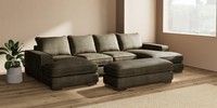 Large - U Shaped Double Chaise with Footstool