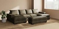 Large - U Shaped Double Chaise with Footstool