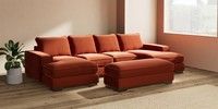 Large - U Shaped Double Chaise with Footstool