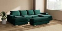 Large - U Shaped Double Chaise with Footstool