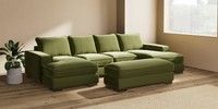 Large - U Shaped Double Chaise with Footstool