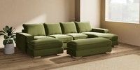 Large - U Shaped Double Chaise with Footstool